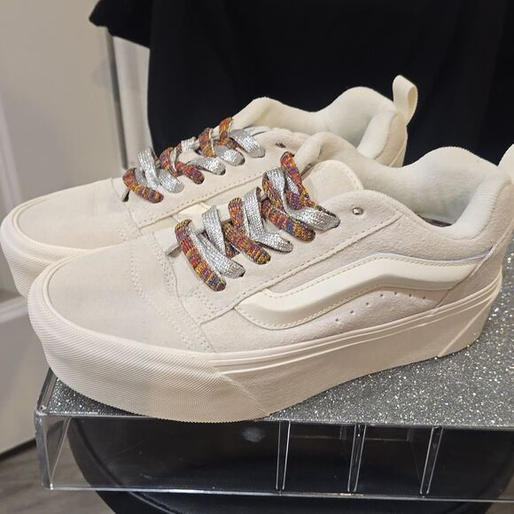 Vans Knu Stack Laces Low Sneakers- White - Picture 10 of 12